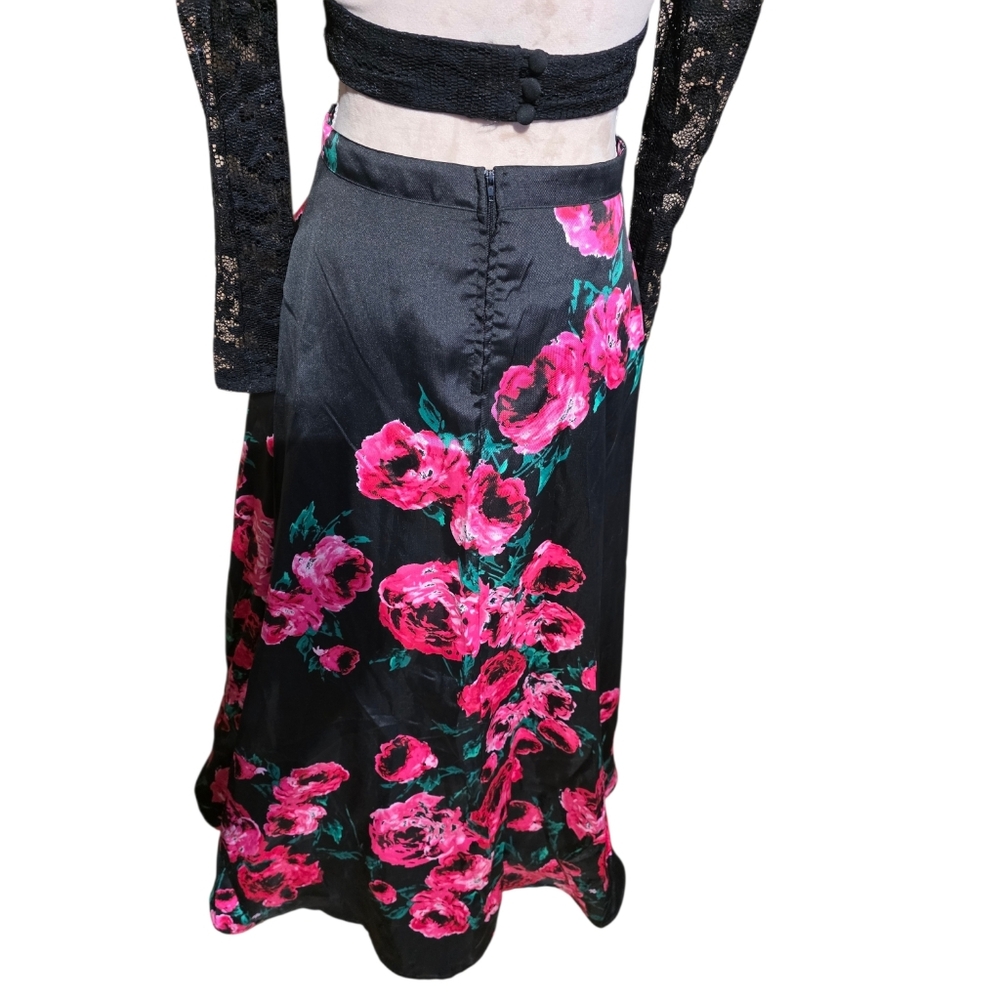 B Darlin Black and Pink Skirt With  Lace Top EUC - Picture 15 of 16